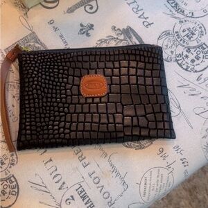 Bric's Black Embossed Pouch
